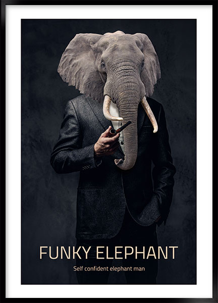 Plakat - Funky elephant