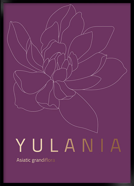 Plakat Yulania - Stil: Azure