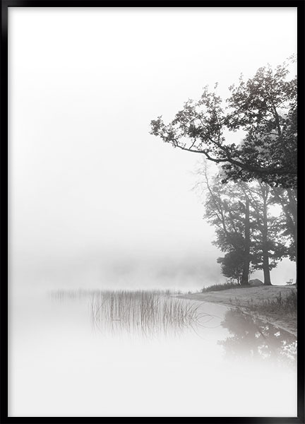 Plakat Morning mist no2 - Sort-hvid