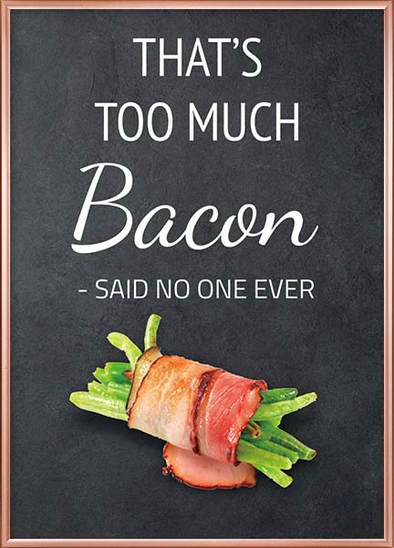 Plakat Ikke for meget bacon - Køkkenplakater