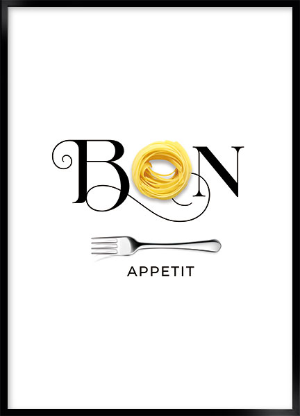 Plakat Bon appetit - Køkkenplakater