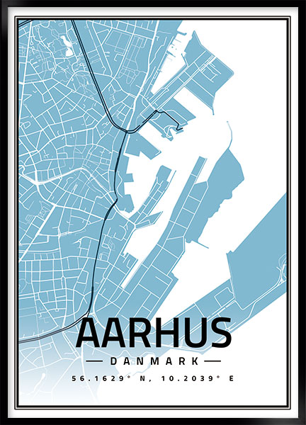 Plakat Kort Aarhus no3 - Bykort