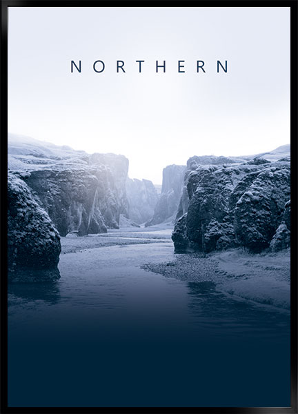 Plakat Northern - Stil: Naturblå