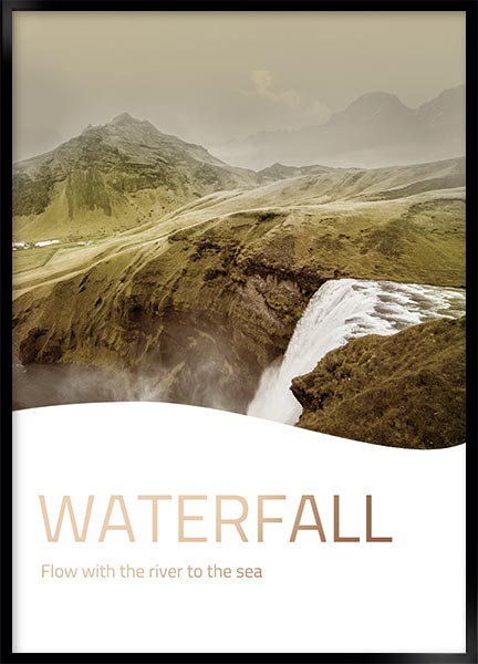 Plakat Vandfald - Stil: Natur