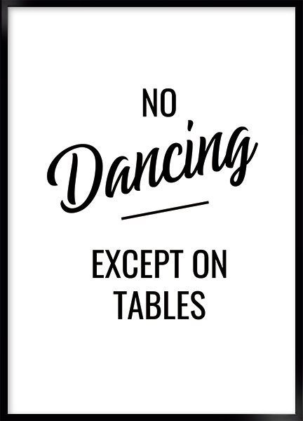 Plakat - No dancing