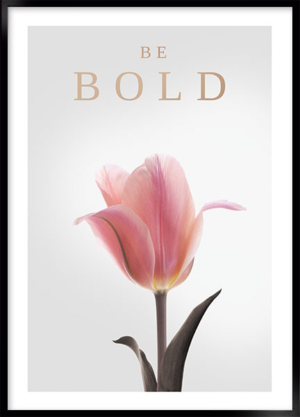 Plakat Be bold - Stil: Sandrose