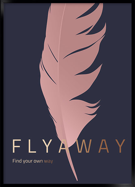 Plakat Fly away - Stil: Rose
