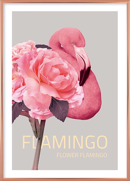 Plakat - Flower flamingo no2