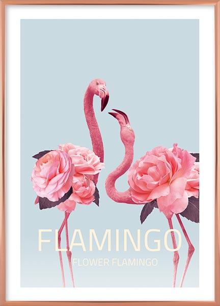 Plakat - Flower flamingo no3