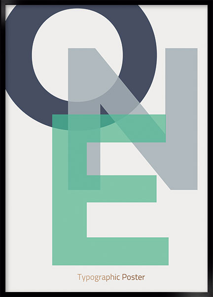 Plakat One - Typografi