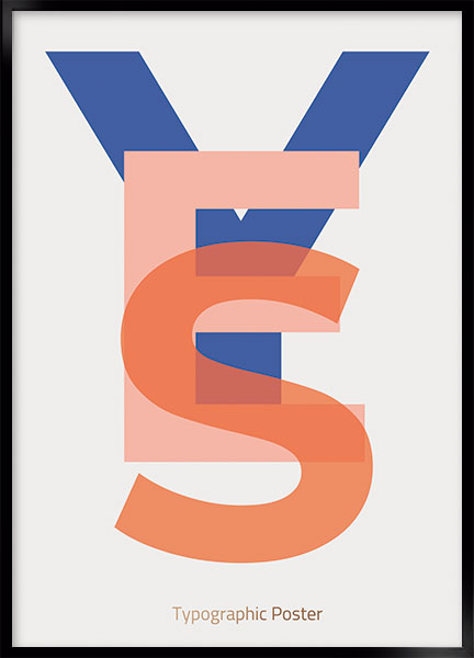 Plakat Yes - Typografi